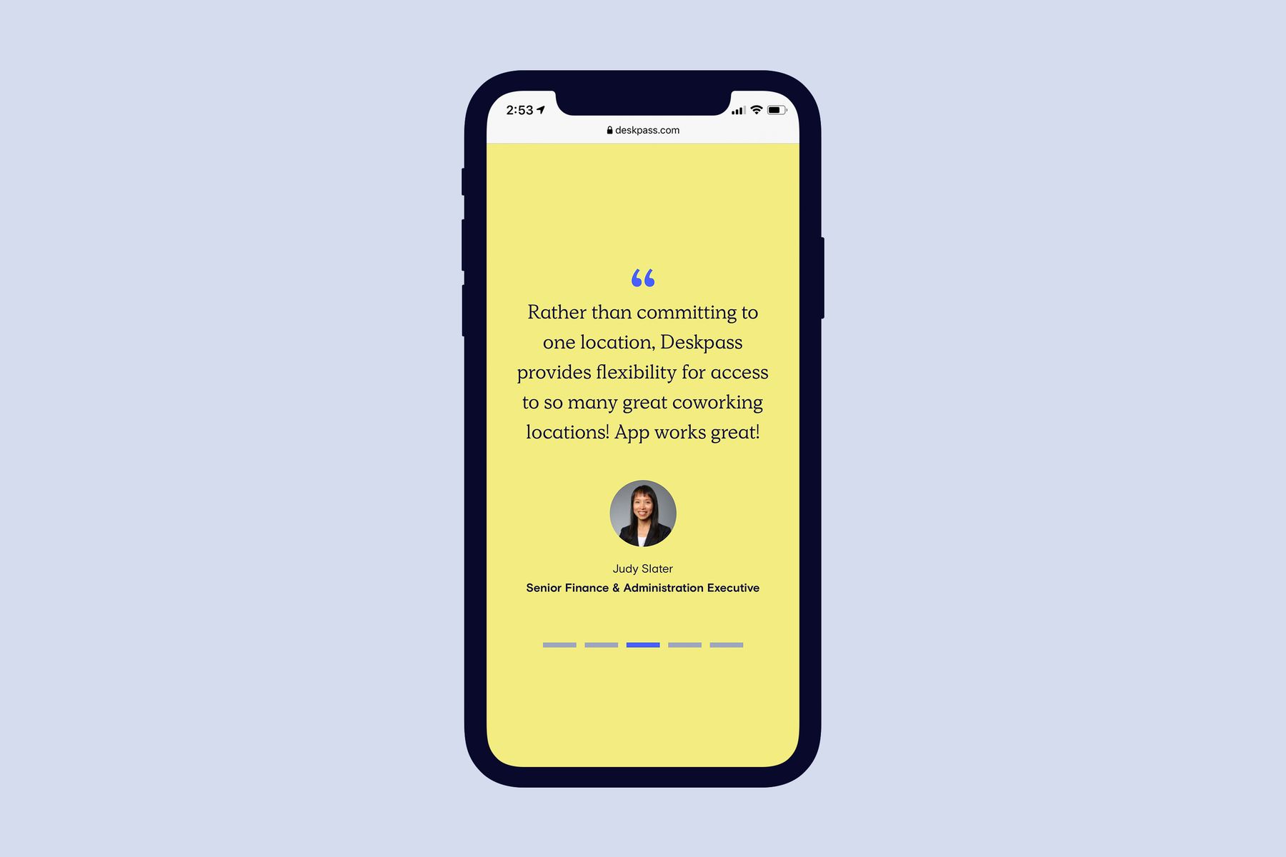 Deskpass on mobile